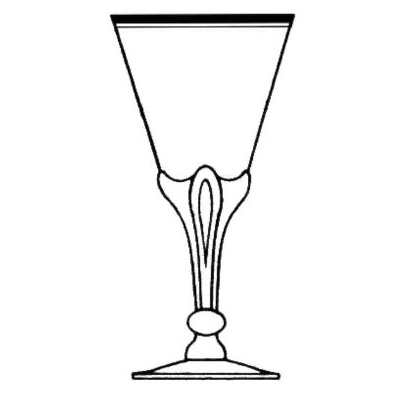 1950s Tiffin-Franciscan “Wedding Day” Set of 5 Water Glasses 7 1/4” 10oz - Picture 4 of 5